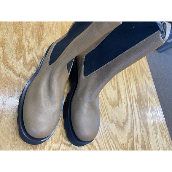 Paloma Barcelo Platform Chelsea Boots Women's 38 Brown Leather Round Toe S72 - Picture 7 of 7